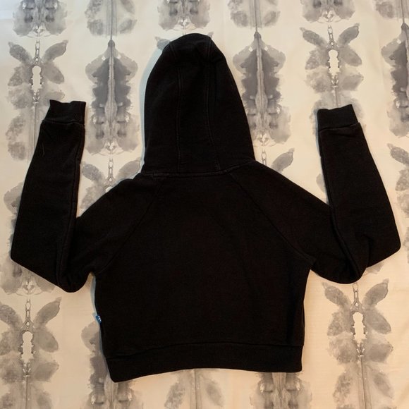 adidas Black and White Cropped Hoodie - Picture 2 of 3